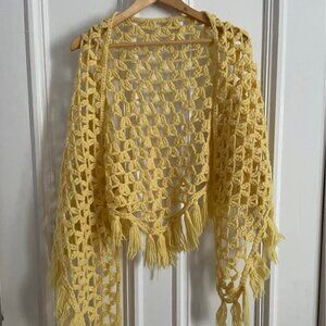 Vintage Lemon Drop Crochet Shawl